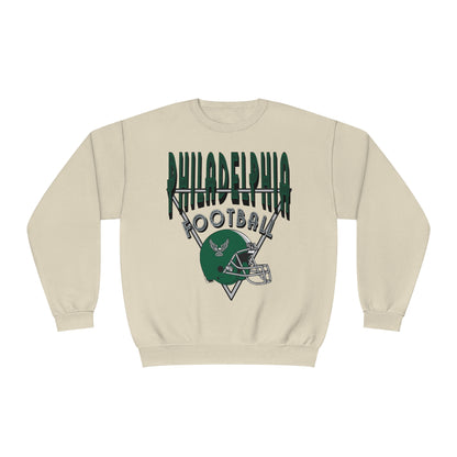Green Retro Throwback Philadelphia Eagles Crewneck - Retro Unisex Football Sweatshirt - Men's & Women's 90's Oversized Hoodie