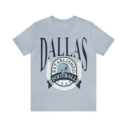 Throwback Dallas Cowboys Football Tee - Vintage Football T-Shirt - Short Sleeve Oversized Men's & Women's Unisex Apparel - Design 1