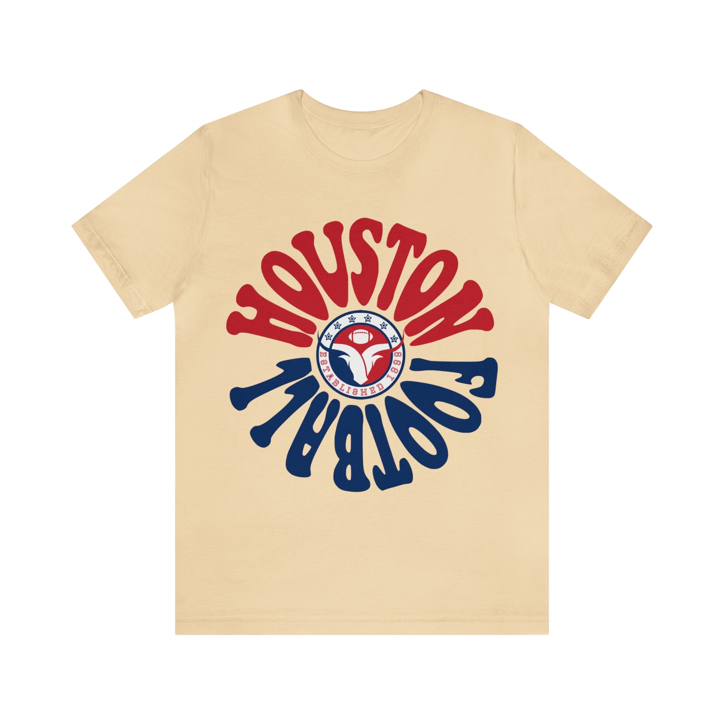 Hippy Houston Texans - Retro Houston Football Short Sleeve Shirt -  Men's Women's Kids Apparel - Design 2