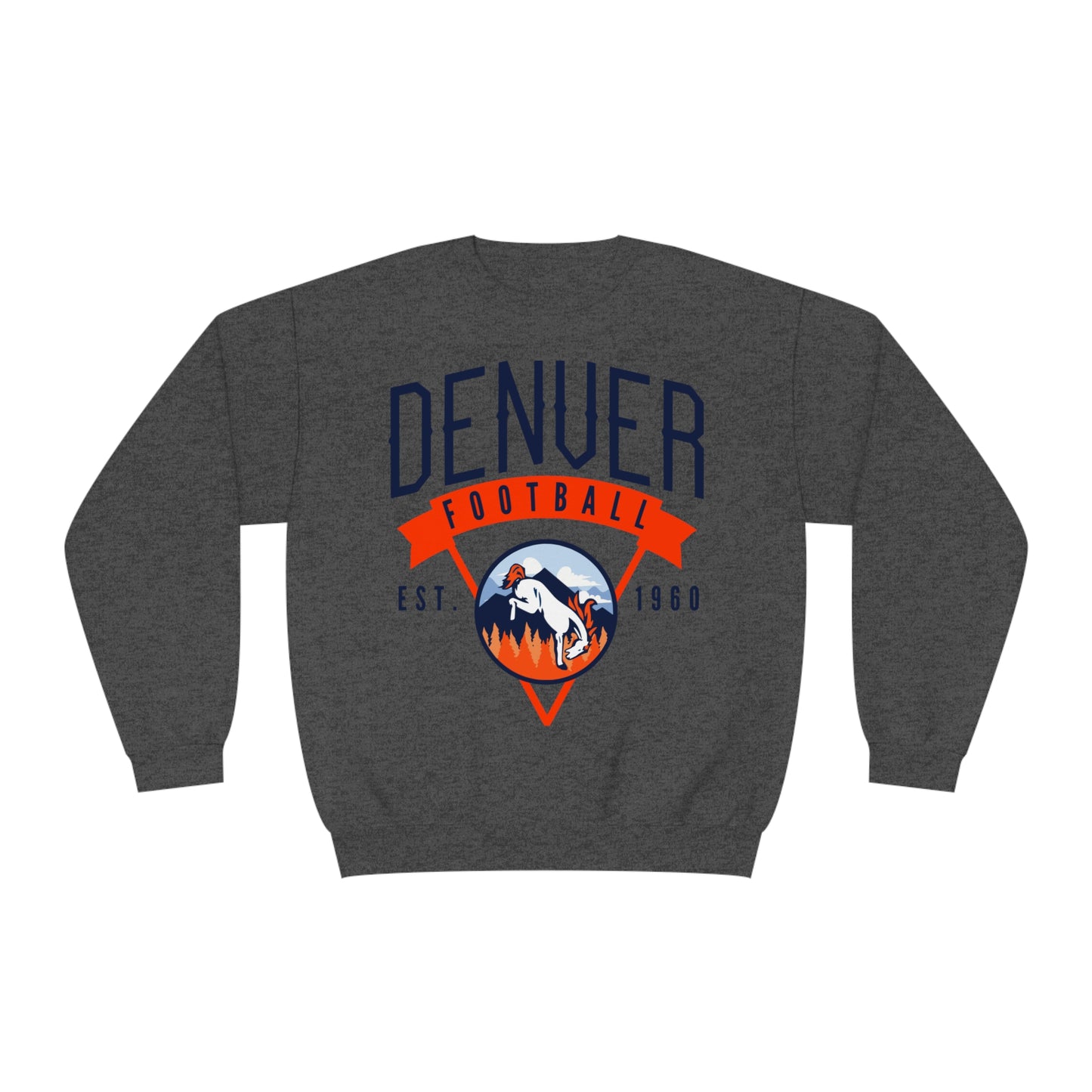 Vintage Denver Broncos Crewneck Sweatshirt - Hippy Colorado Football Apparel - Men's & Women's Unisex Sizing