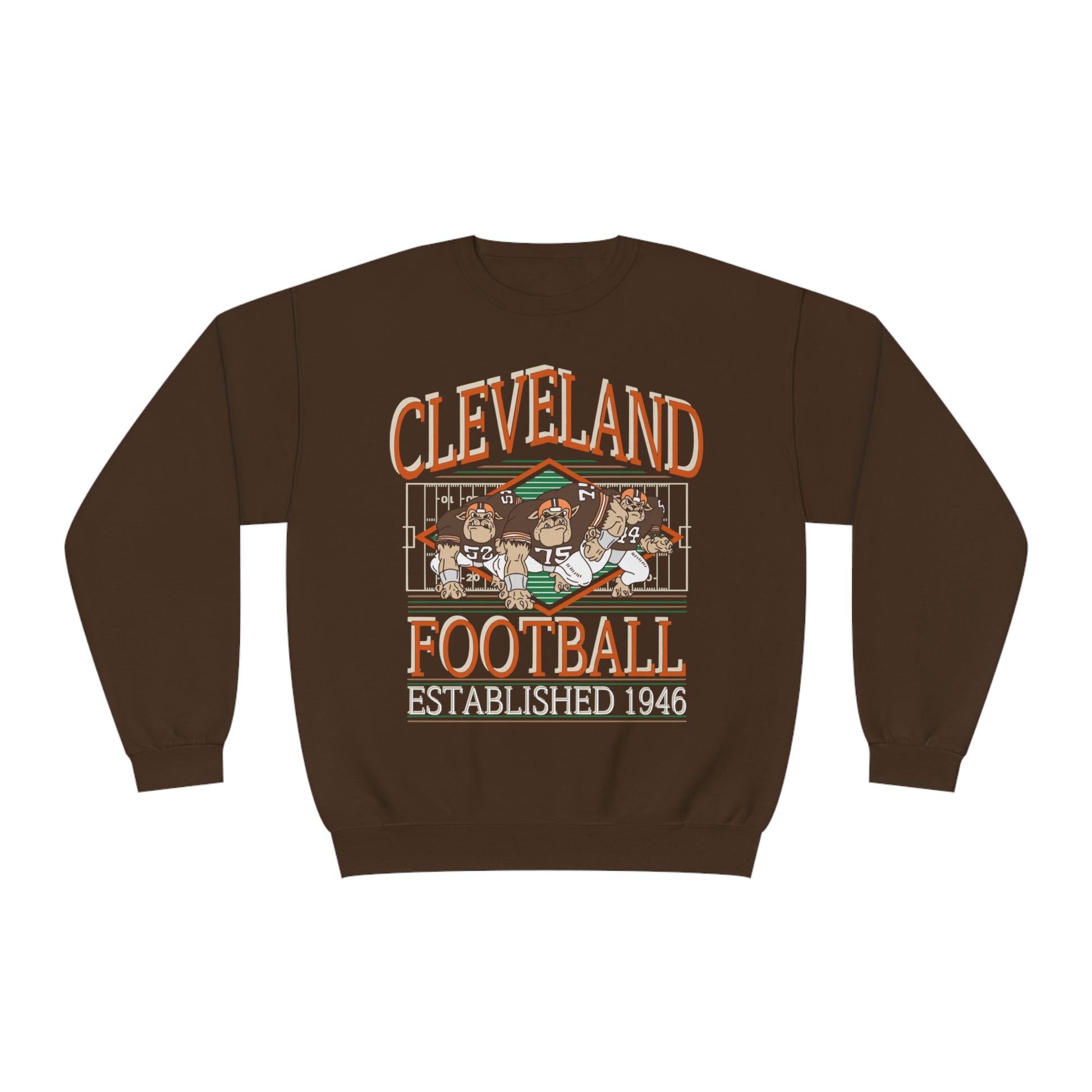 Vintage Cleveland Browns Crewneck Sweatshirt - Retro Browns NFL Football Hoodie - Men's & Women's Sweatshirt - Throwback 70's, 80's, 90's Style - Design 4
