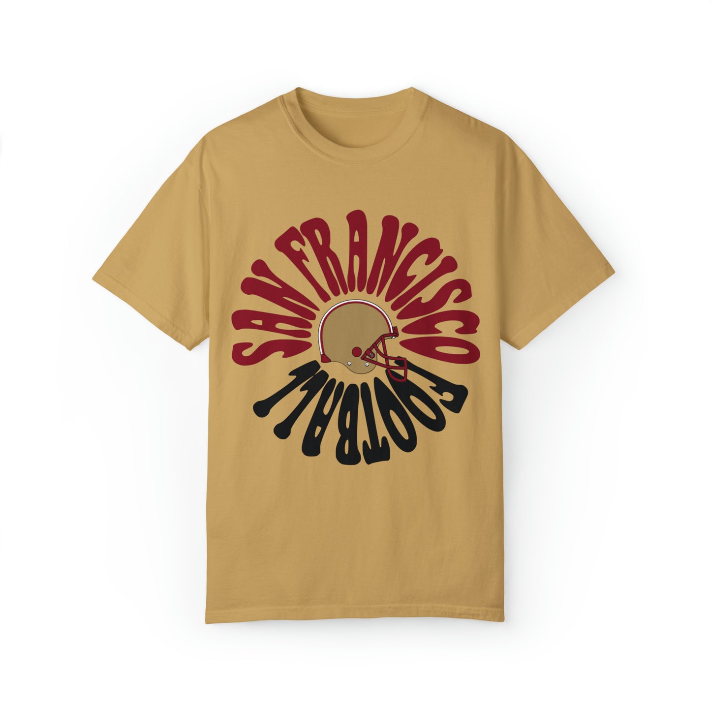 Comfort Colors Hippy San Francisco 49ERS NFL Football Tee - Short Sleeve T-Shirt Unisex Men's Women's Oversized Apparel - Design 2
