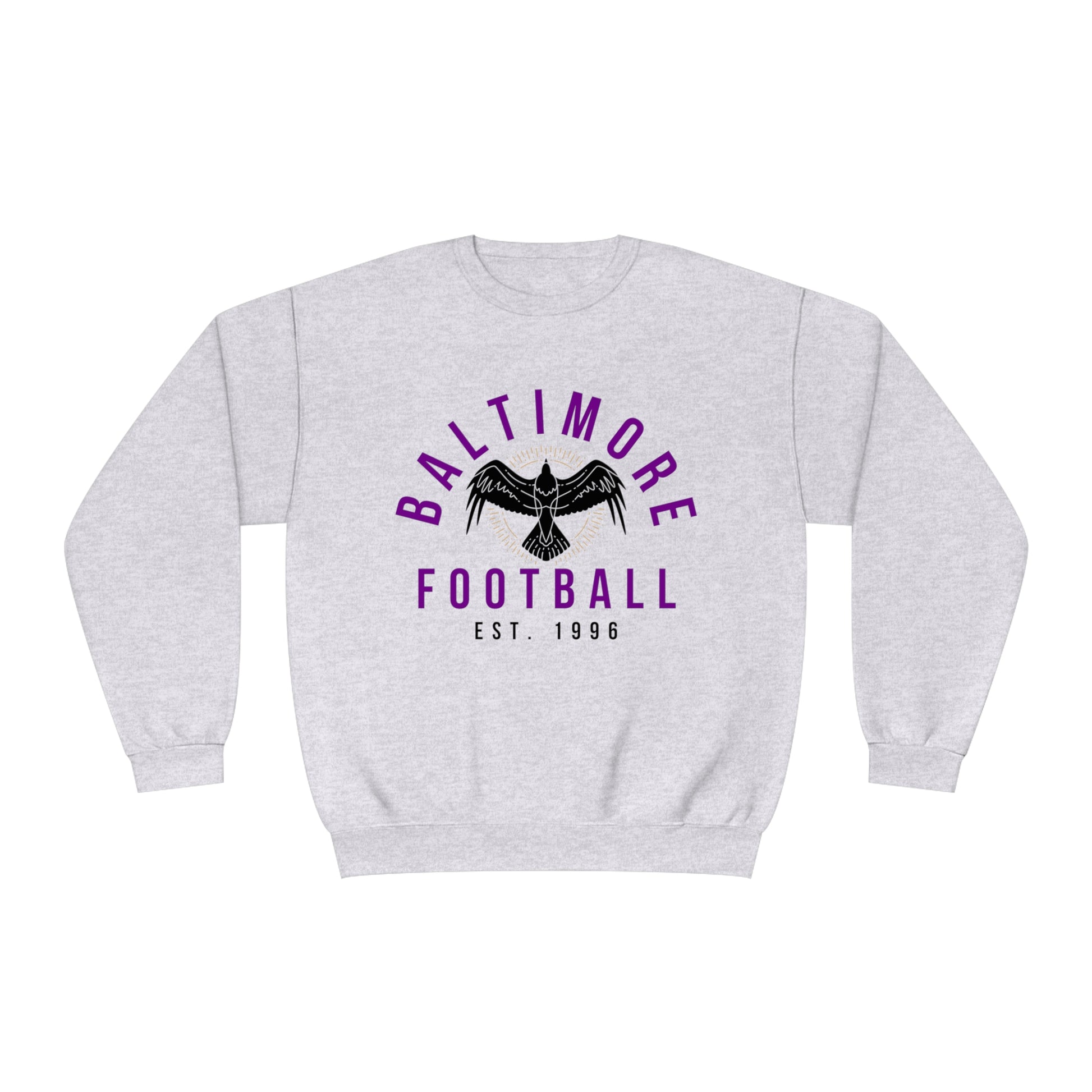 Retro Baltimore Ravens Crewneck Sweatshirt - Vintage NFL Football Ravens Hoodie -  Men's & Women's Sweatshirt - Design 4