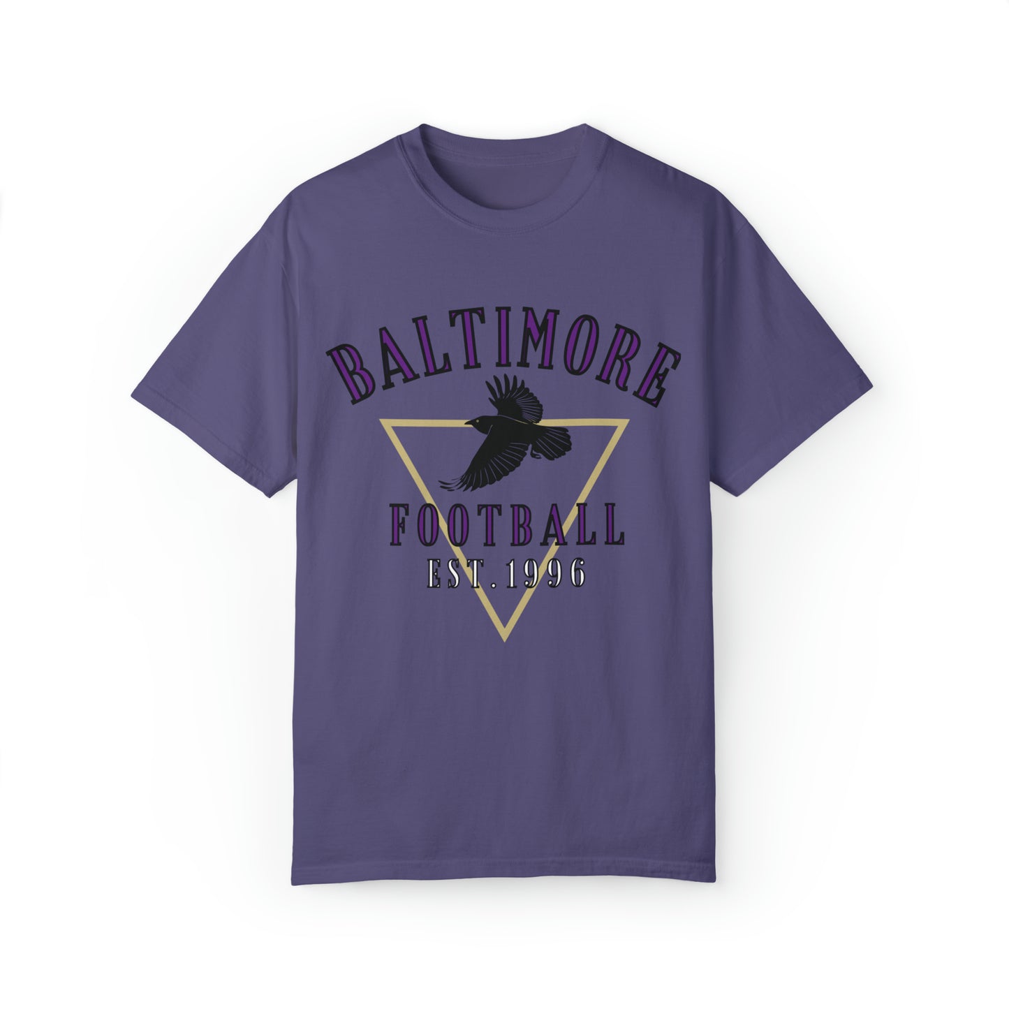 Baltimore Ravens T-Shirt - Vintage Short Sleeve Tee - Comfort Colors Oversized Men's Women's Apparel - Design 3