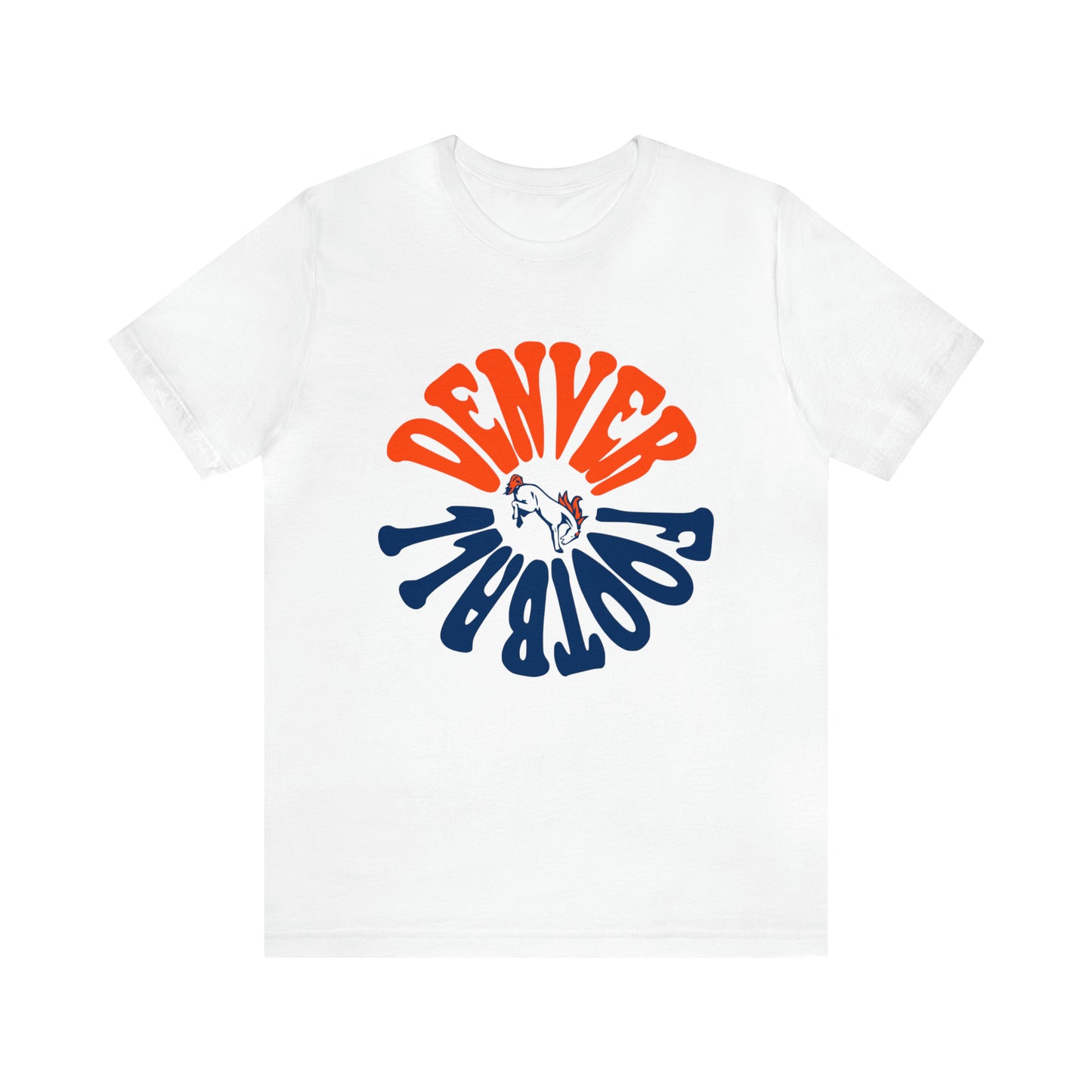 Retro Denver Broncos Tee - Vintage Colorado Football Style Short Sleeve T-Shirt Apparel - Men's & Women's Unisex Sizing