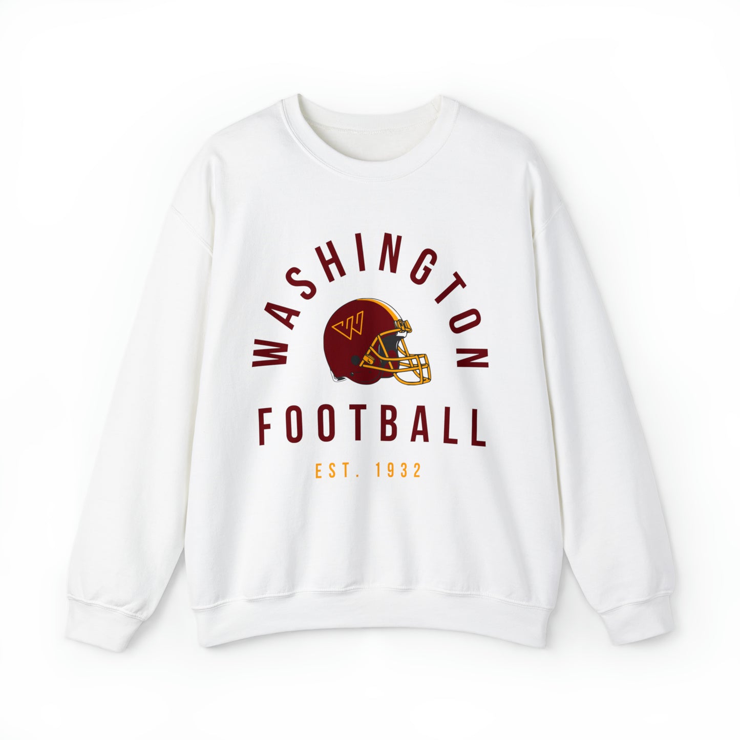Throwback Washington Commanders Football Crewneck - Vintage Football Sweatshirt - Retro Redskins 70's, 80's, 90's - Design 3