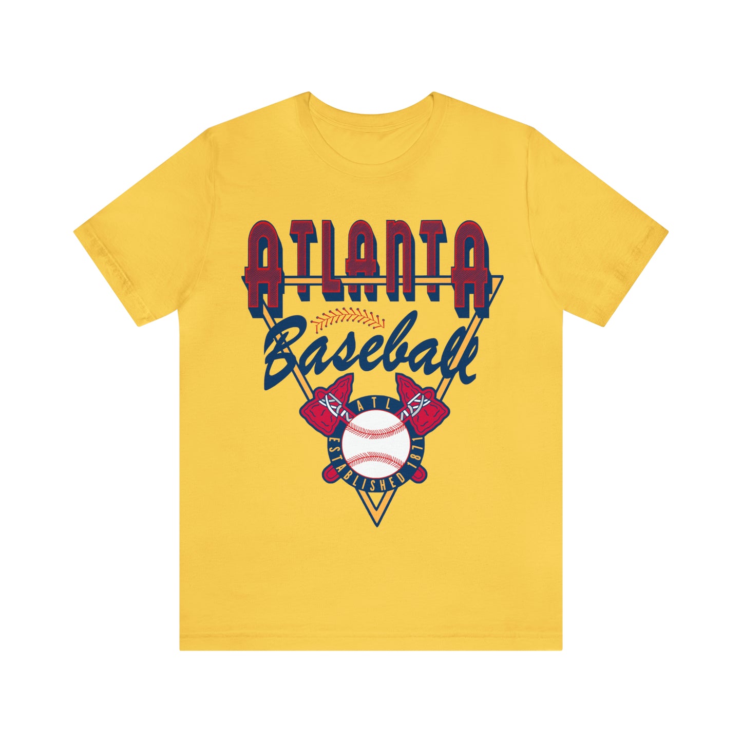 Retro Atlanta Baseball Tee - Vintage Style Short Sleeve T-Shirt - MajLeagBall Baseball Gear - Vintage Men's & Women's Apparel