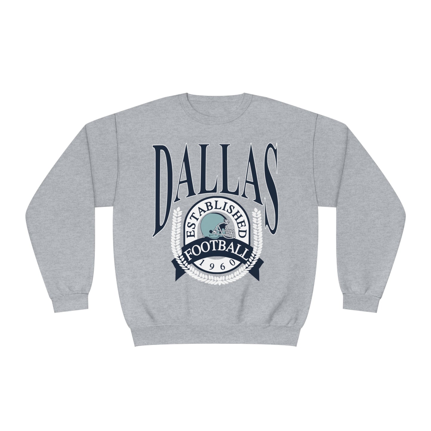 Throwback Dallas Cowboys Crewneck - Retro Football Mens's & Women's Vintage Oversized Unisex Sweatshirt - Design 1