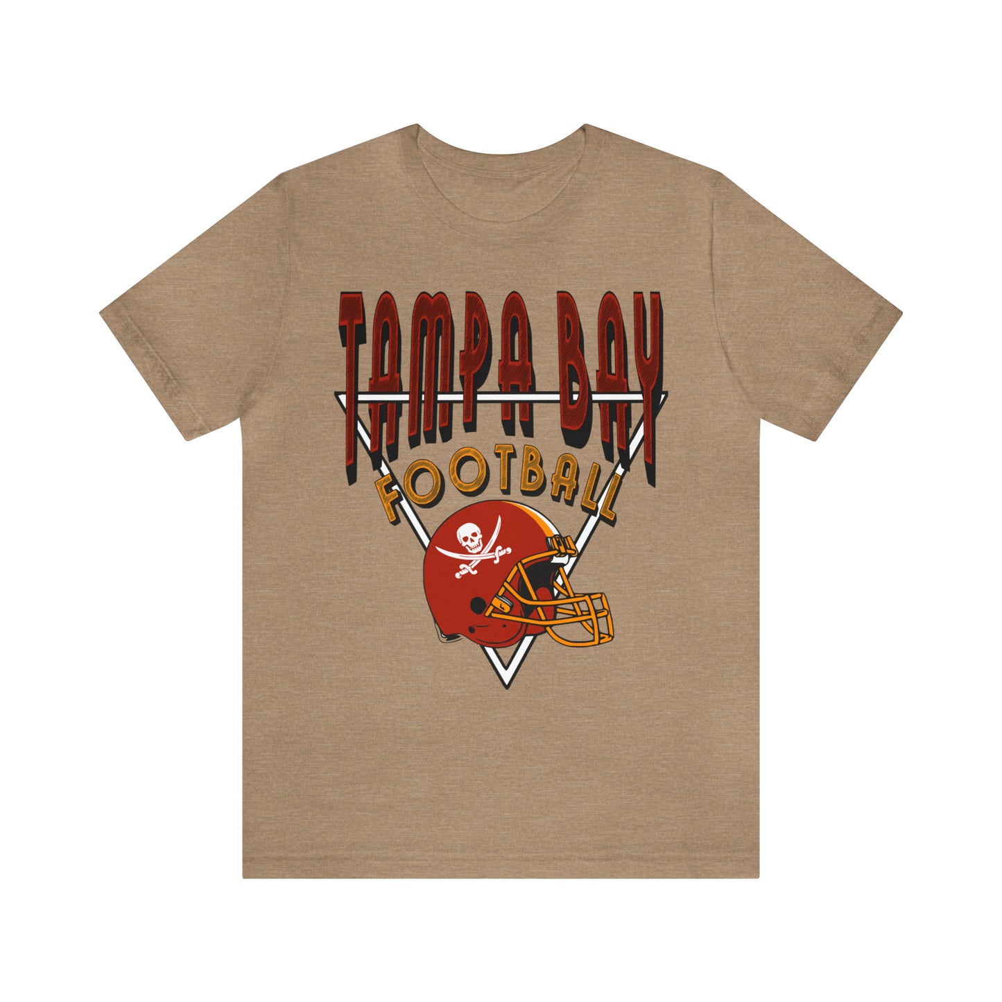 Vintage Tampa Bay Buccaneers Short Sleeve T-Shirt - Retro Men's & Women's Oversized Tee Unisex Bella & Canvas  - Design 1