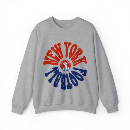 Hippy New York Giants Football Sweatshirt - Retro Style Football Crewneck - Men's & Women's Football Apparel
