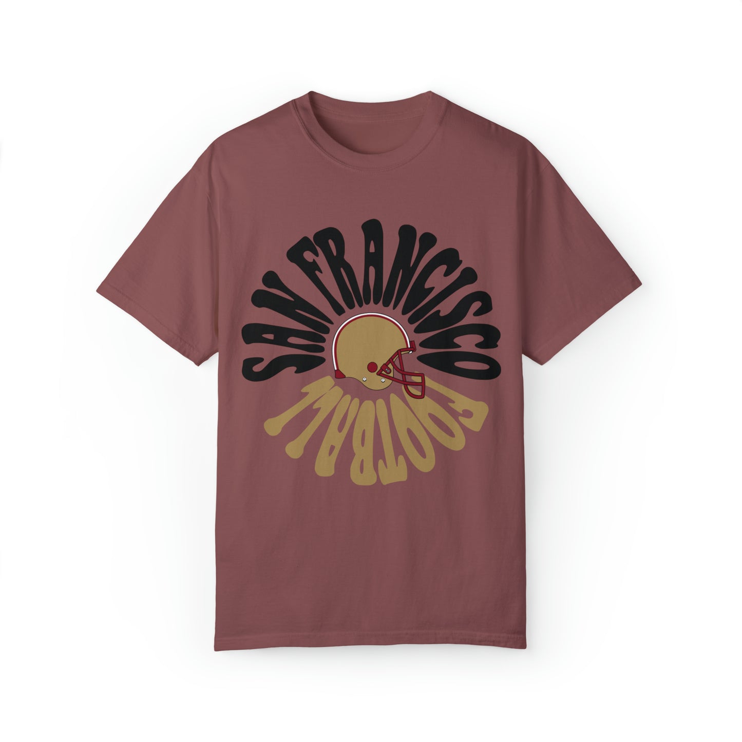 Comfort Colors Hippy San Francisco 49ERS NFL Football Tee - Short Sleeve T-Shirt Unisex Men's Women's Oversized Apparel - Design 2
