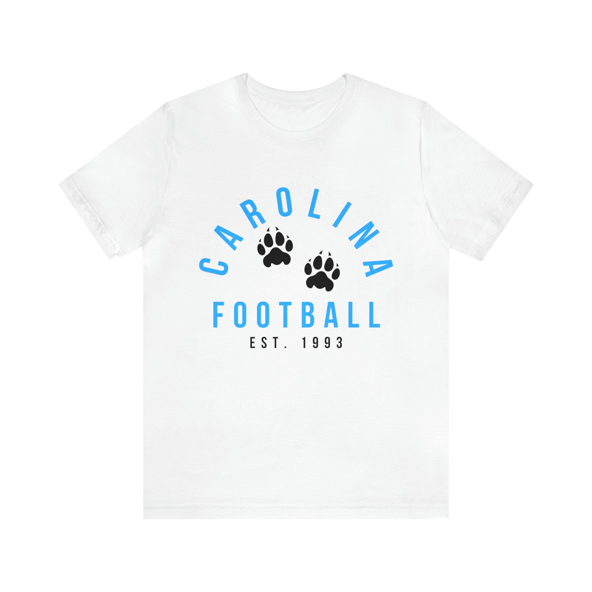 Vintage Carolina Panthers T-Shirt - Retro Short Sleeve Tee NFL Football Oversized Apparel - Vintage Men's and Women's - Design 4 White
