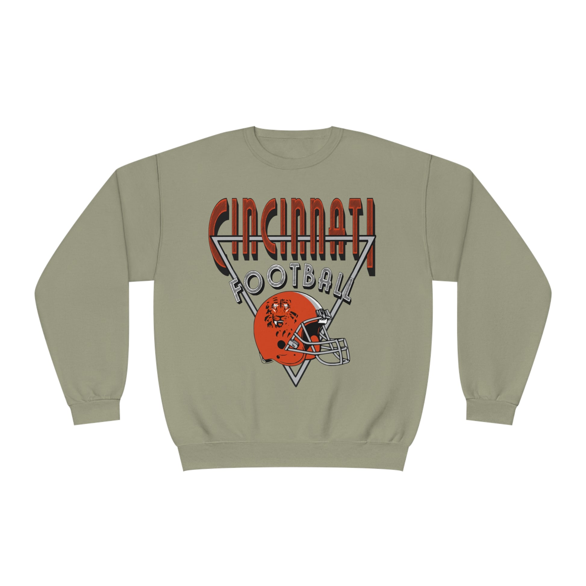 Vintage Cincinnati Bengals Crewneck Sweatshirt - 90's NFL Football Hoodie - Men's & Women's 90's Oversized Khaki