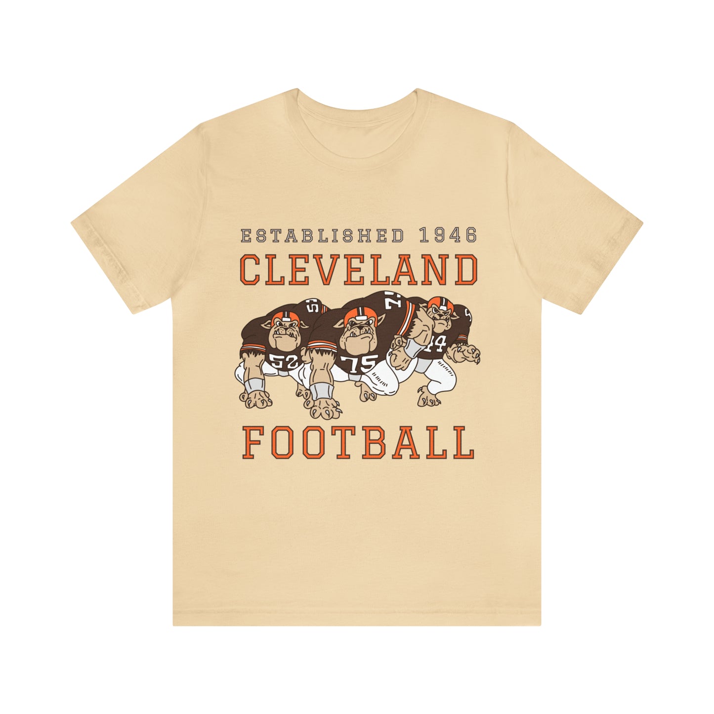 Dawg Pound Cleveland Browns T-Shirt - Vintage Cleveland Browns NFL Football Short Sleeve Tee - Retro Fan Gear Apparel Teem - Design 6