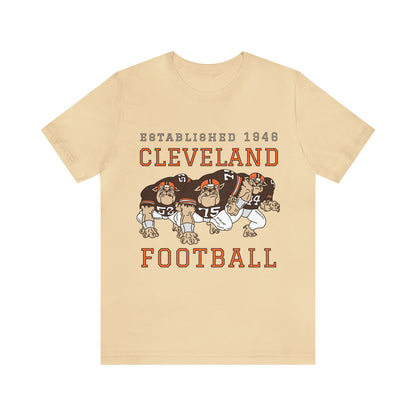 Dawg Pound Cleveland Browns T-Shirt - Vintage Cleveland Browns NFL Football Short Sleeve Tee - Retro Fan Gear Apparel Teem - Design 6