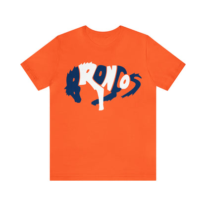 Retro Denver Broncos Tee - Vintage Colorado Football Style Short Sleeve T-Shirt - Men's & Women's - Design 3