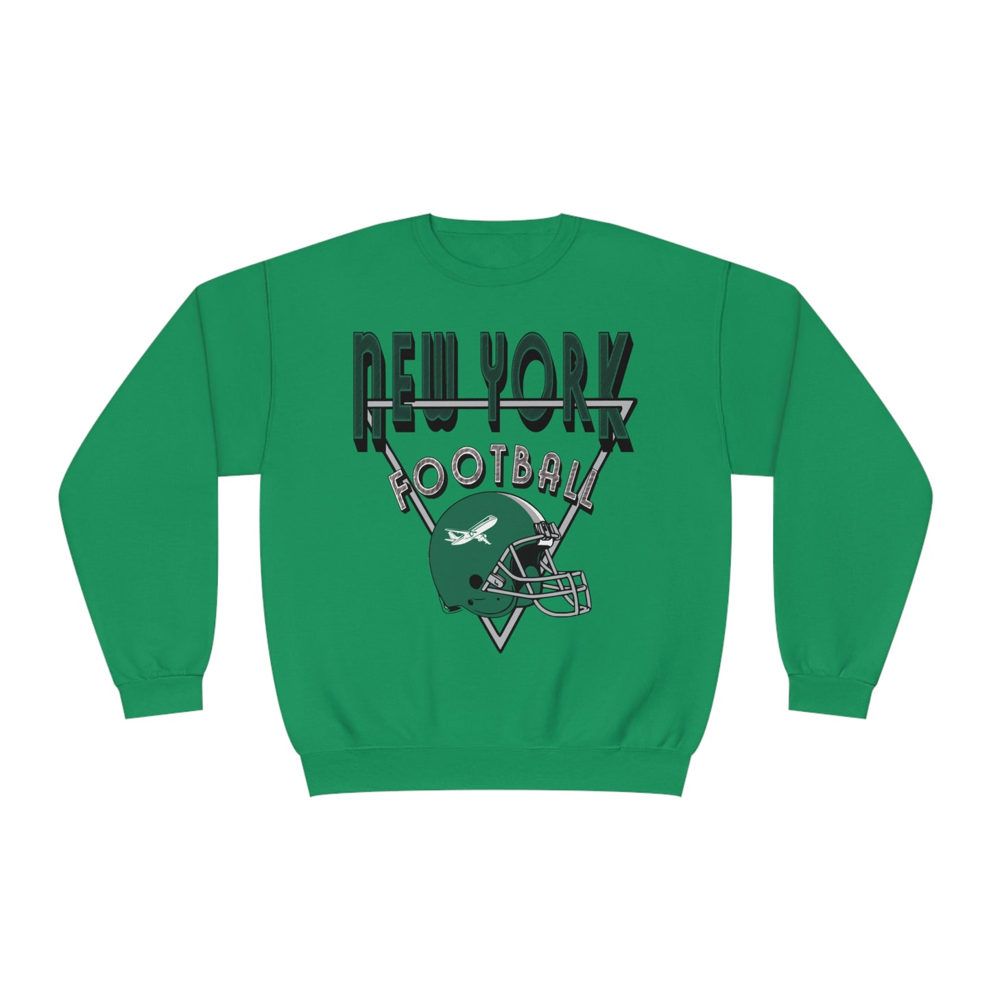 Throwback New York Jets Football Sweatshirt - Vintage Style Football Crewneck - Men's & Women's Football Apparel
