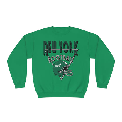 Throwback New York Jets Football Sweatshirt - Vintage Style Football Crewneck - Men's & Women's Football Apparel