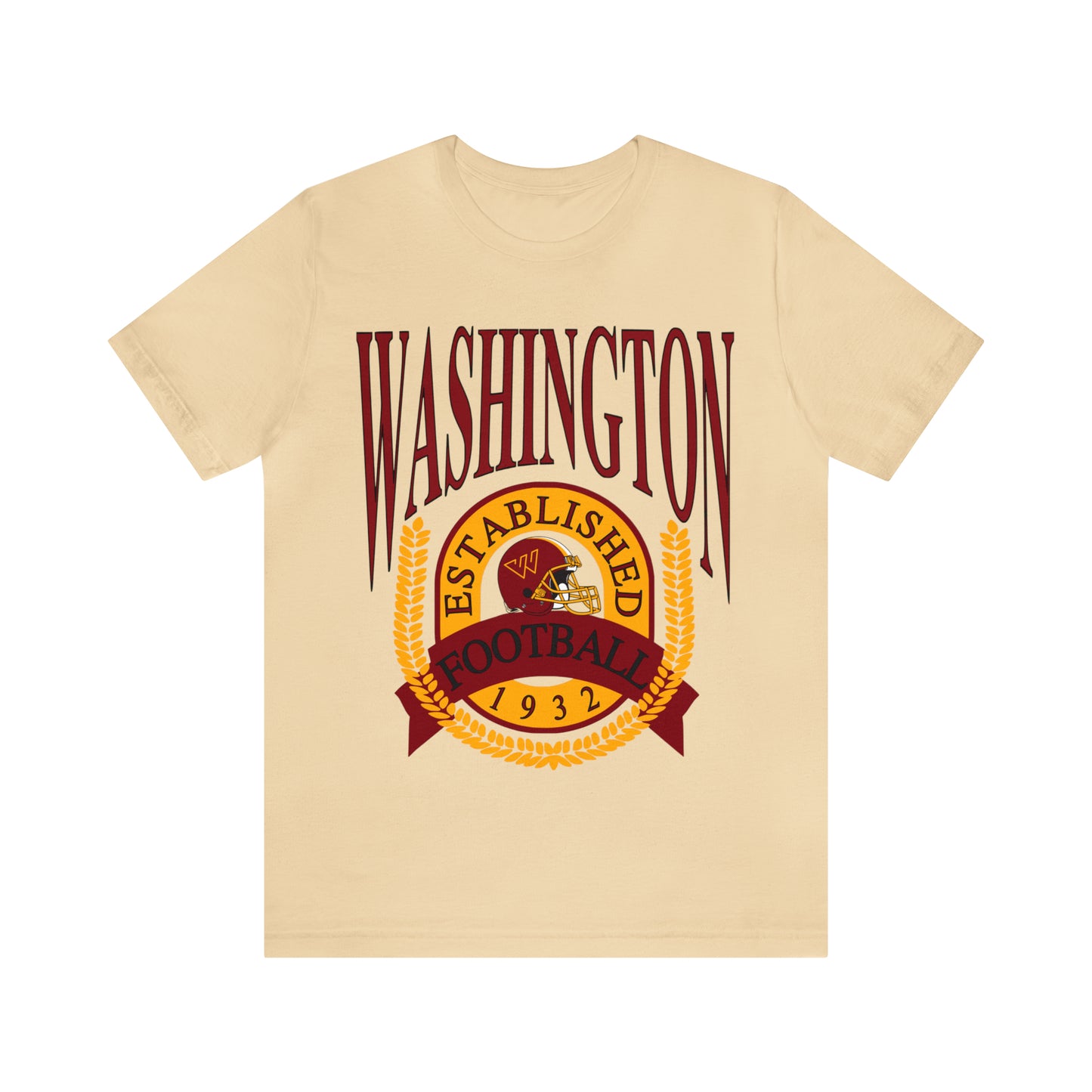 90's Washington Commanders Short Sleeve T-Shirt - Vintage Football Tee - Retro Redskins 70's, 80's, 90's - Design 1