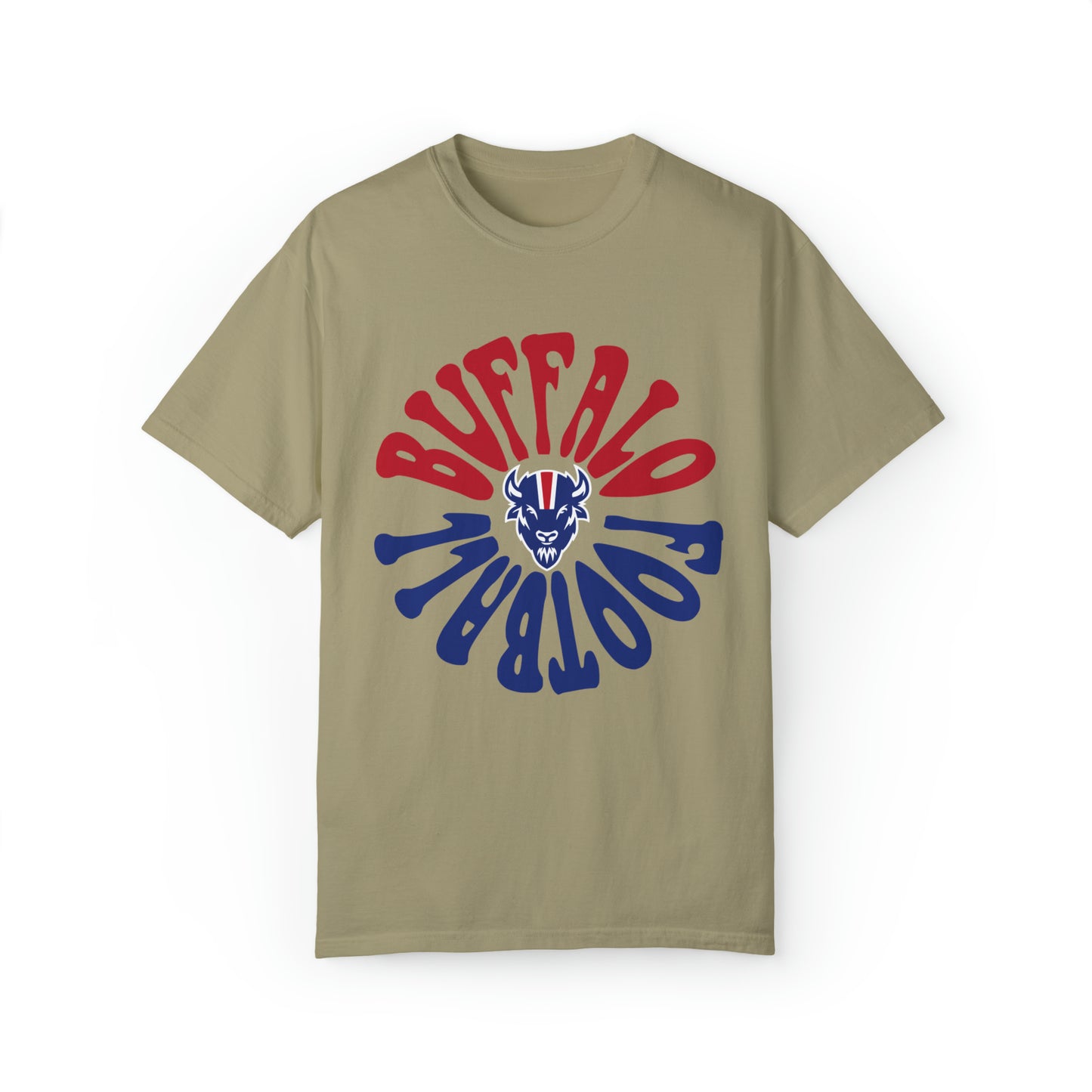 Buffalo Bills Short Sleeve T-Shirt - Vintage NFL Football Oversized Tee - Comfort Colors Unisex Men's Women's T-Shirt - Design 2
