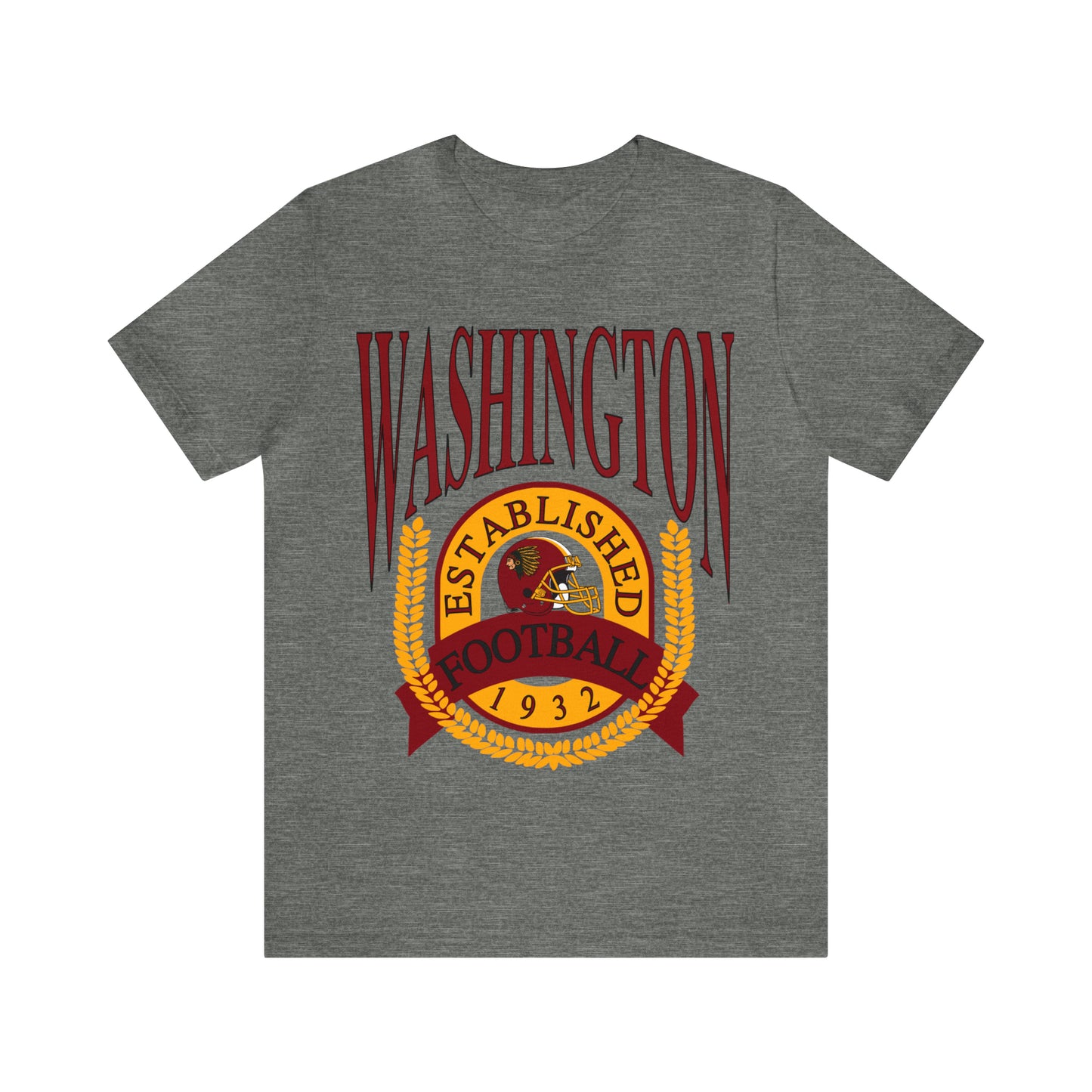 90's Washington Redskins Short Sleeve T-Shirt - Vintage Football Tee - Retro Commanders 70's, 80's, 90's - Design 1