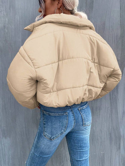 Atlanta Falcons Cropped Puffer Jacket - Cropped Winter Coat Women's Football NFL Apparel