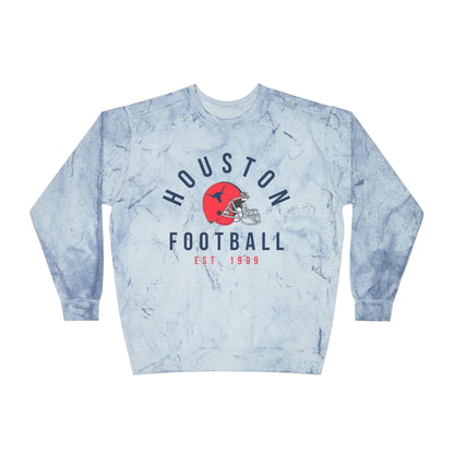 Tie Dye Vintage Comfort Colors Houston Texans - Retro Houston Football Short Sleeve Shirt -  Men's Women's  - Design 1