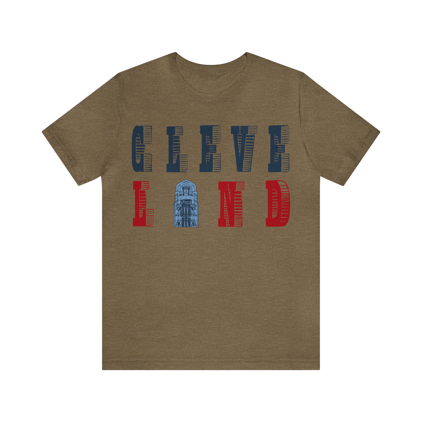 Vintage Cleveland Baseball Letters Tee Retro Short Sleeve Unisex T-Shirt