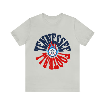 Hippy Retro Tennessee Titans Tee - Vintage Style Football Short Sleeve T-Shirt- Men's & Women's Football Apparel - Design 2