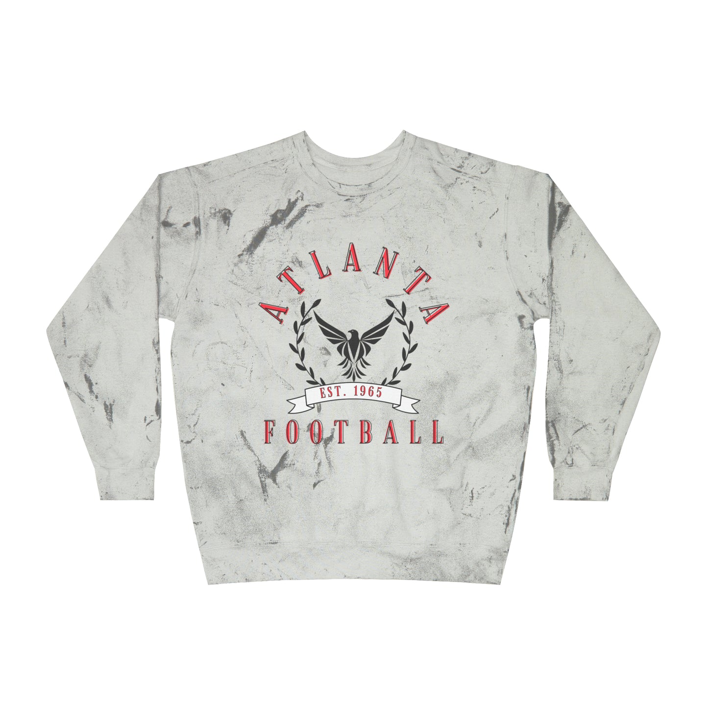 Tie Dye Comfort Colors Vintage Atlanta Falcons Crewneck - Retro Football Sweatshirt - Men's & Women's - Design 3