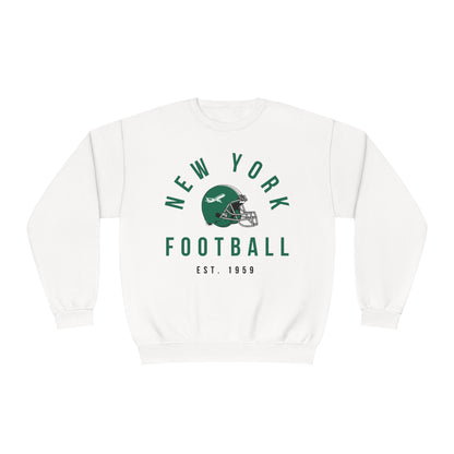 Vintage New York Jets Football Sweatshirt - Vintage Style Football Crewneck - Men's & Women's Football Apparel