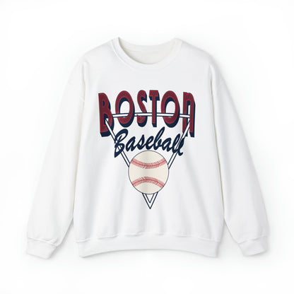 Retro Boston Baseball Sweatshirt - Vintage Style MLB Crewneck - Men's & Women's Baseball Apparel