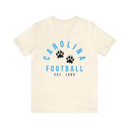 Vintage Carolina Panthers T-Shirt - Retro Short Sleeve Tee NFL Football Oversized Apparel - Vintage Men's and Women's - Design 4 Tan Beige Natural 