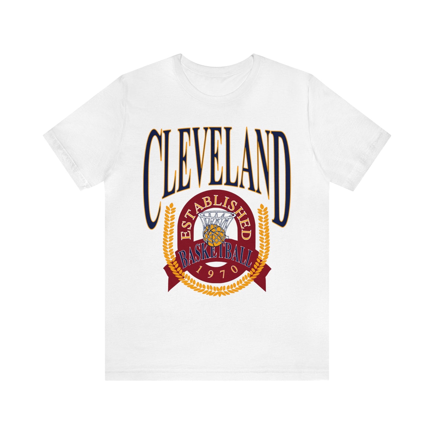 Vintage Cleveland Cavaliers Basketball T-Shirt Wine & Gold - NBA Basketball Unisex Short Sleeve Tee