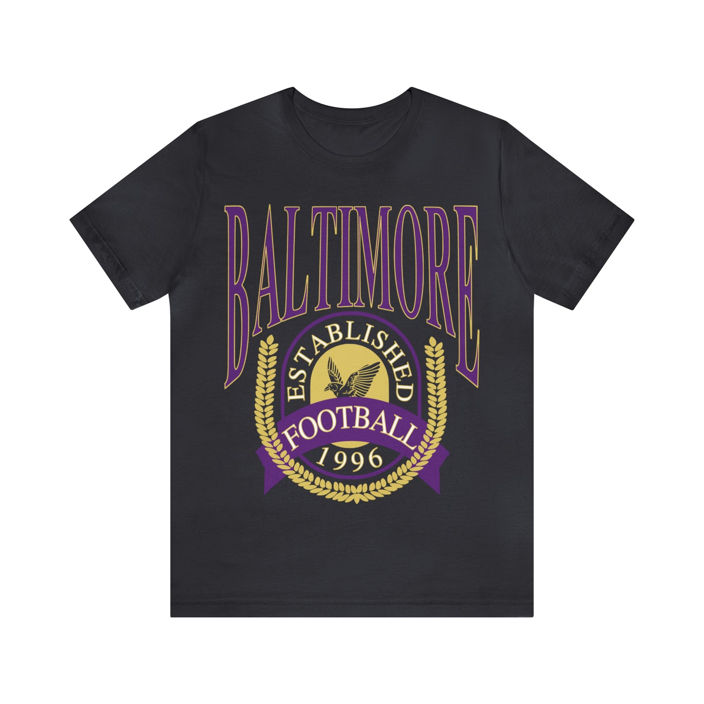 Baltimore Ravens T-Shirt Lamar Jackson, OBJ, Odell Beckham Jr, Men's, Women's, Lamar Jackson, Vintage, Retro, Short Sleeve, The Dallas Family, Etsy, The Dallas Family, Oversized, Cute, Affordable, Retro, Cheap, Soft, Black Heather, Dark gray