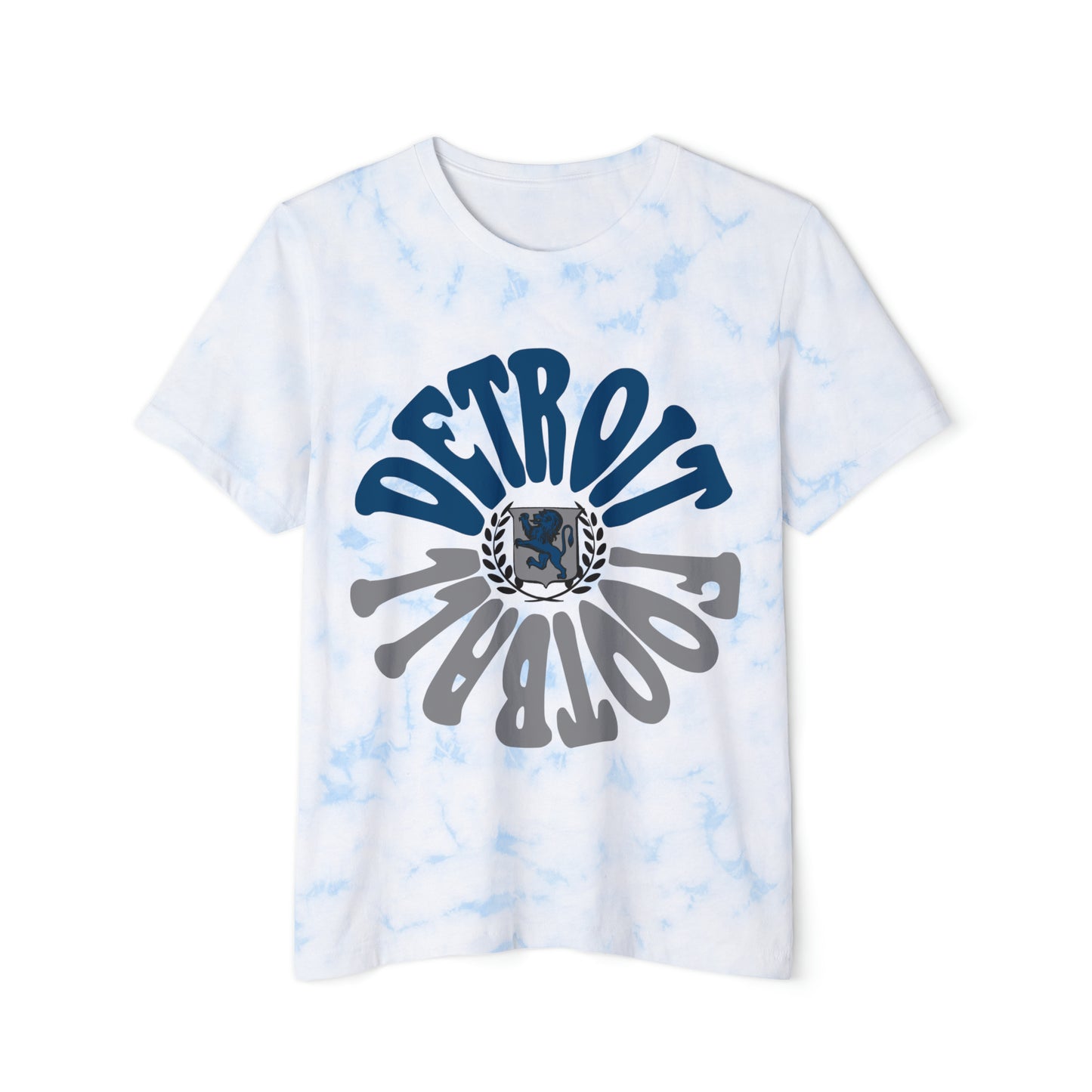 Tie Dye Oversized Hippy Style Detroit Lions Football Short Sleeve T-Shirt - Men's & Women's Oversized Tee - Design 2
