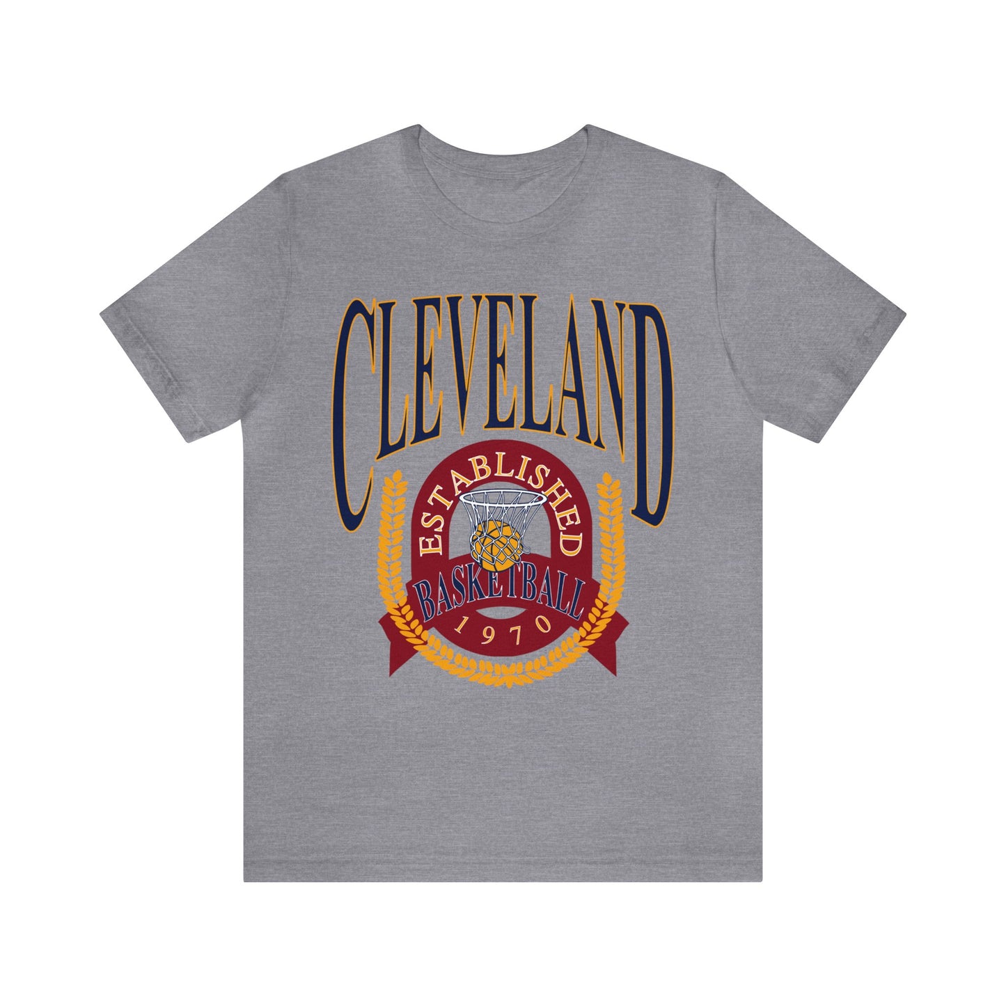Vintage Cleveland Cavaliers Basketball T-Shirt Wine & Gold - NBA Basketball Unisex Short Sleeve Tee