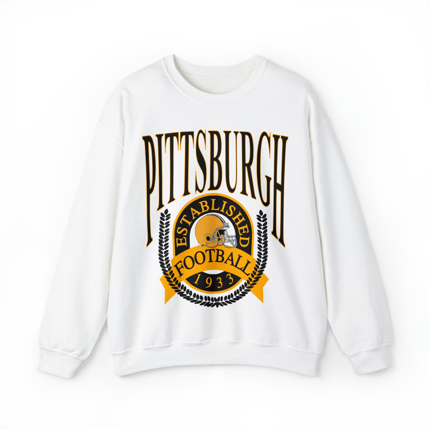 Throwback Pittsburgh Steelers Football Crewneck - Vintage Football Sweatshirt - Design 1