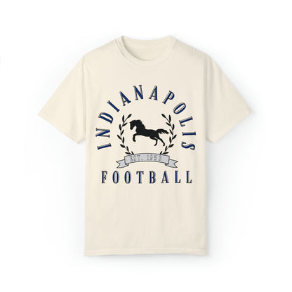 Comfort Colors Vintage Indianapolis Colts Short Sleeve T-Shirt - Retro Style Football Tee - Men's & Women's - Design 1