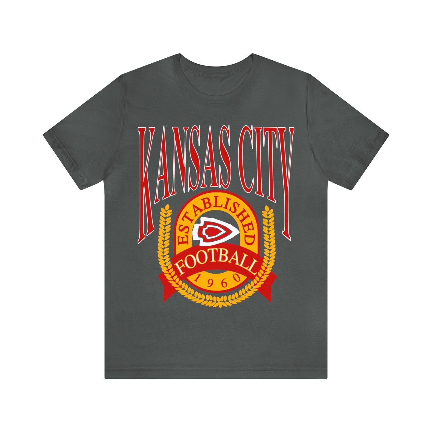 Vintage Kansas City Chiefs T-Shirt - NFL Football Short Sleeve Oversized Tee - Chiefs Travis Kelce Game Apparel - Design 1