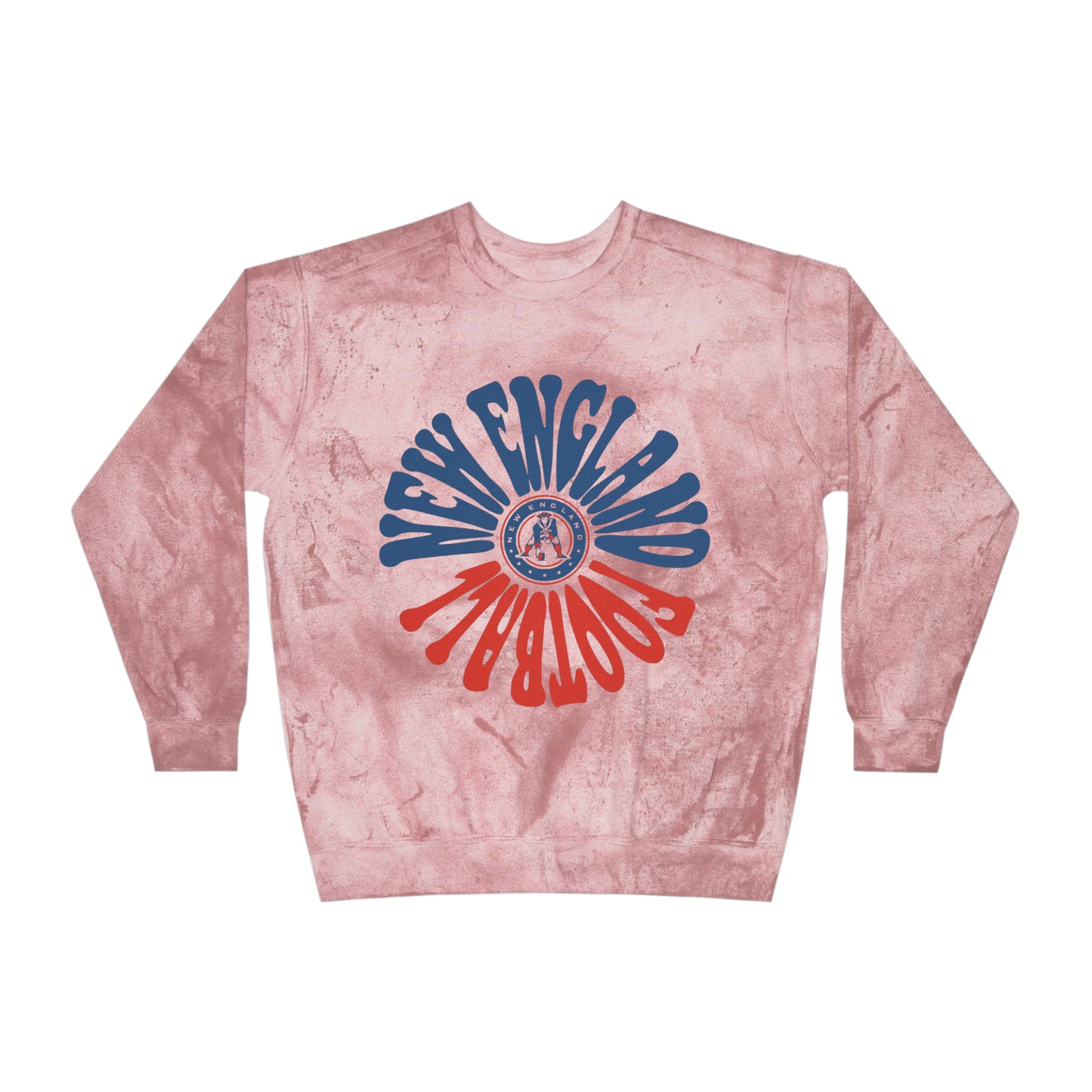 Tie Dye Hippy Retro New England Patriots Sweatshirt - Vintage Style Football Crewneck - Men's & Women's Football Apparel