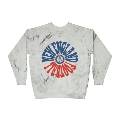 Tie Dye Hippy Retro New England Patriots Sweatshirt - Vintage Style Football Crewneck - Men's & Women's Football Apparel