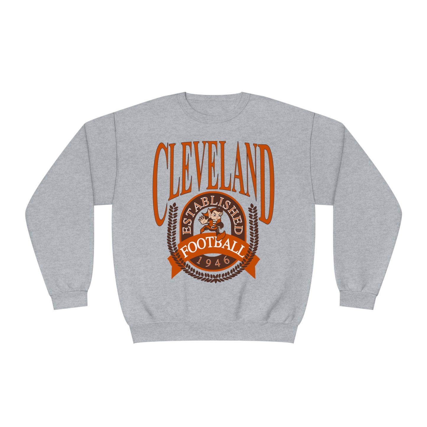 Vintage Cleveland Browns Crewneck Sweatshirt - Retro NFL Football Men's & Women's Dawg Pound Football Hoodie