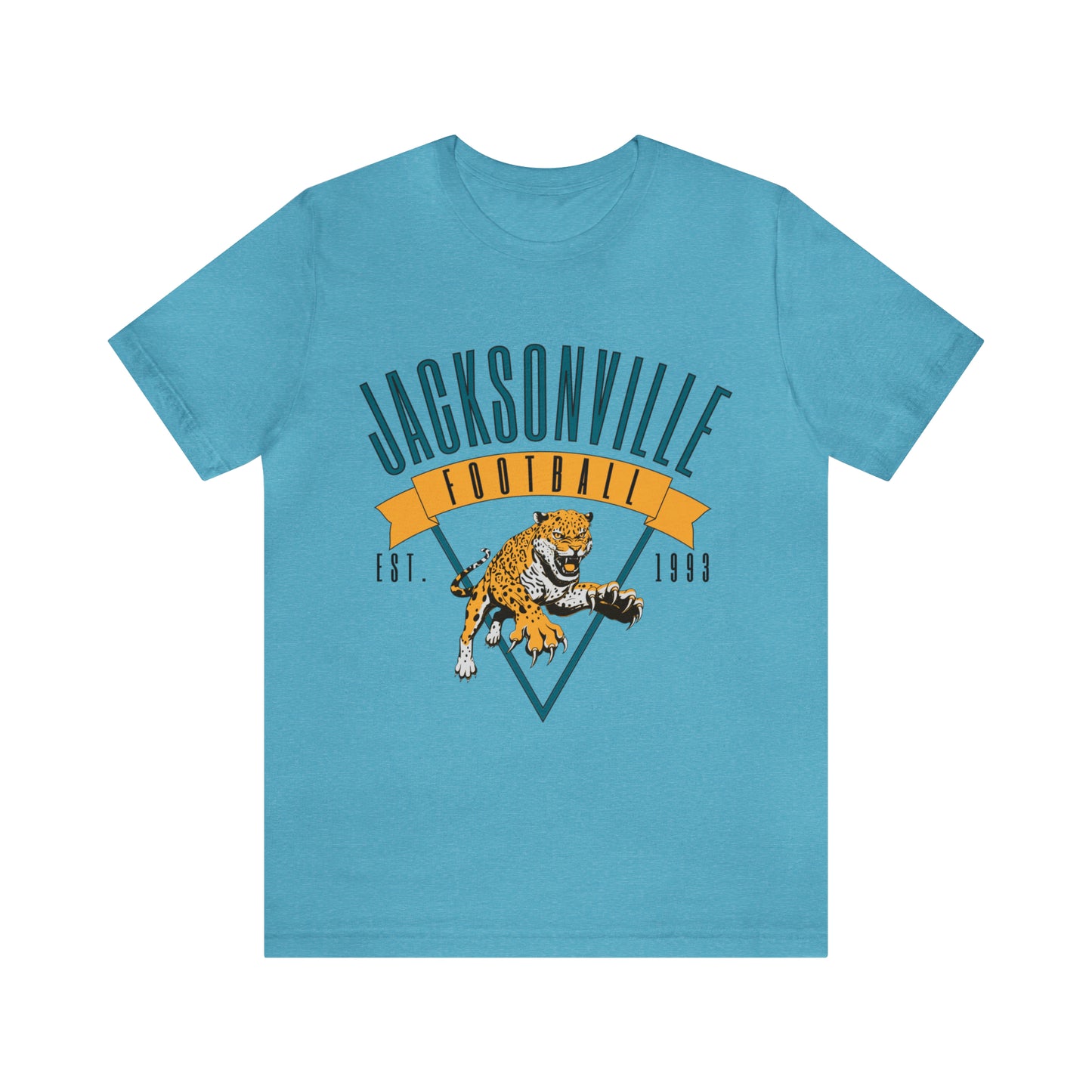 Vintage Jacksonville Jaguars T-Shirt - Retro NFL Football Short Sleeve Oversized Men's & Women's T-Shirt - Design 1