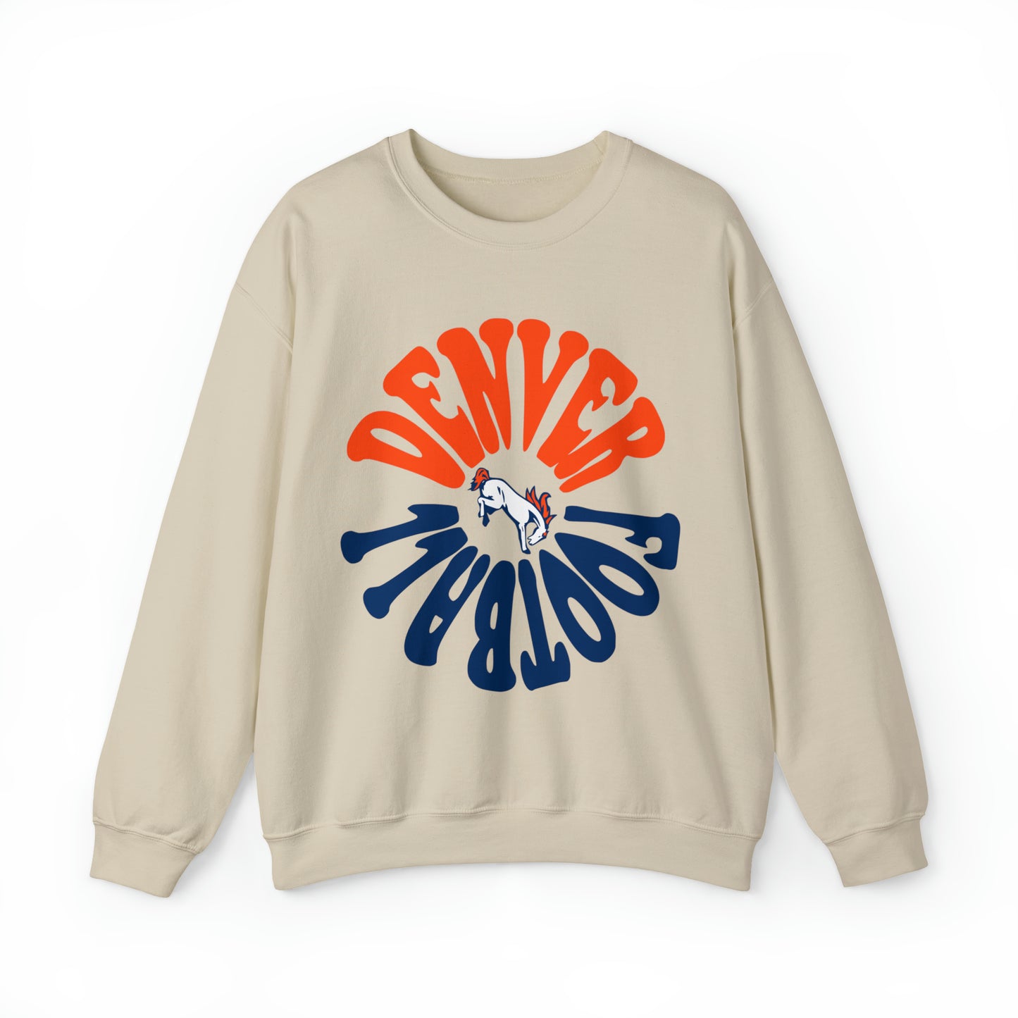 Retro Denver Broncos Crewneck Sweatshirt - Vintage Colorado Football Style Apparel - Men's & Women's Unisex Sizing