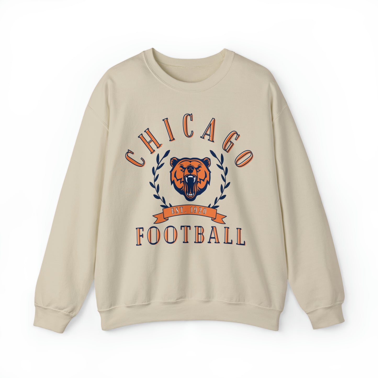 Chicago Bears Crewneck Sweatshirt - Vintage NFL Football Unisex Men's Women's Apparel - Design 3