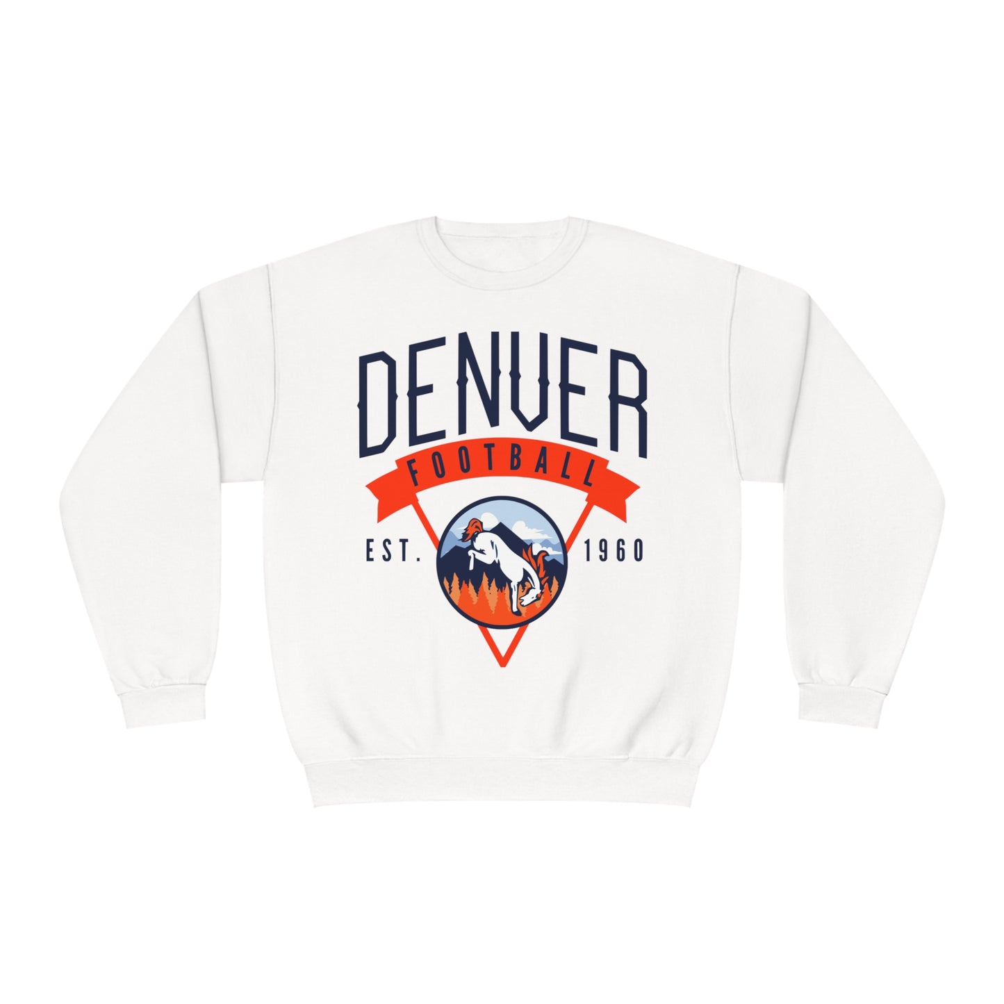 Vintage Denver Broncos Crewneck Sweatshirt - Hippy Colorado Football Apparel - Men's & Women's Unisex Sizing