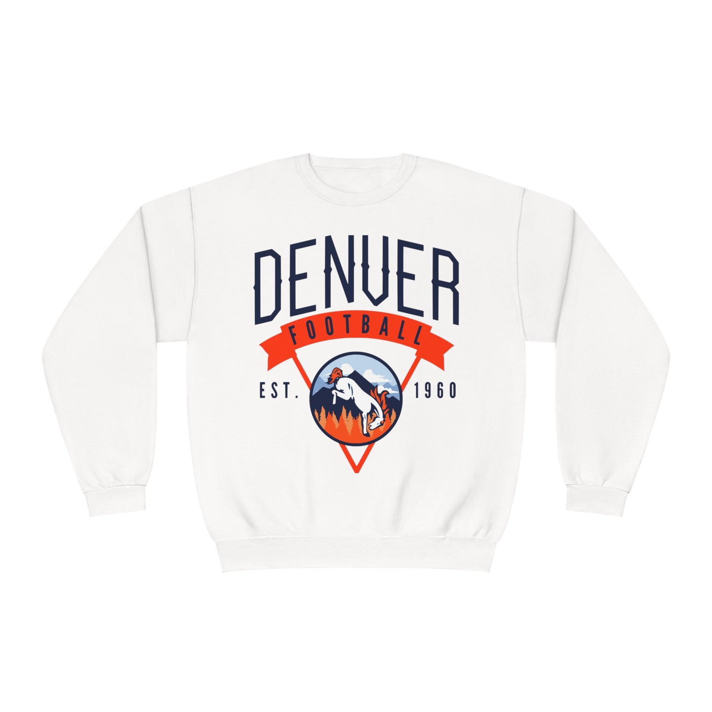 Vintage Denver Broncos Crewneck Sweatshirt - Hippy Colorado Football Apparel - Men's & Women's Unisex Sizing