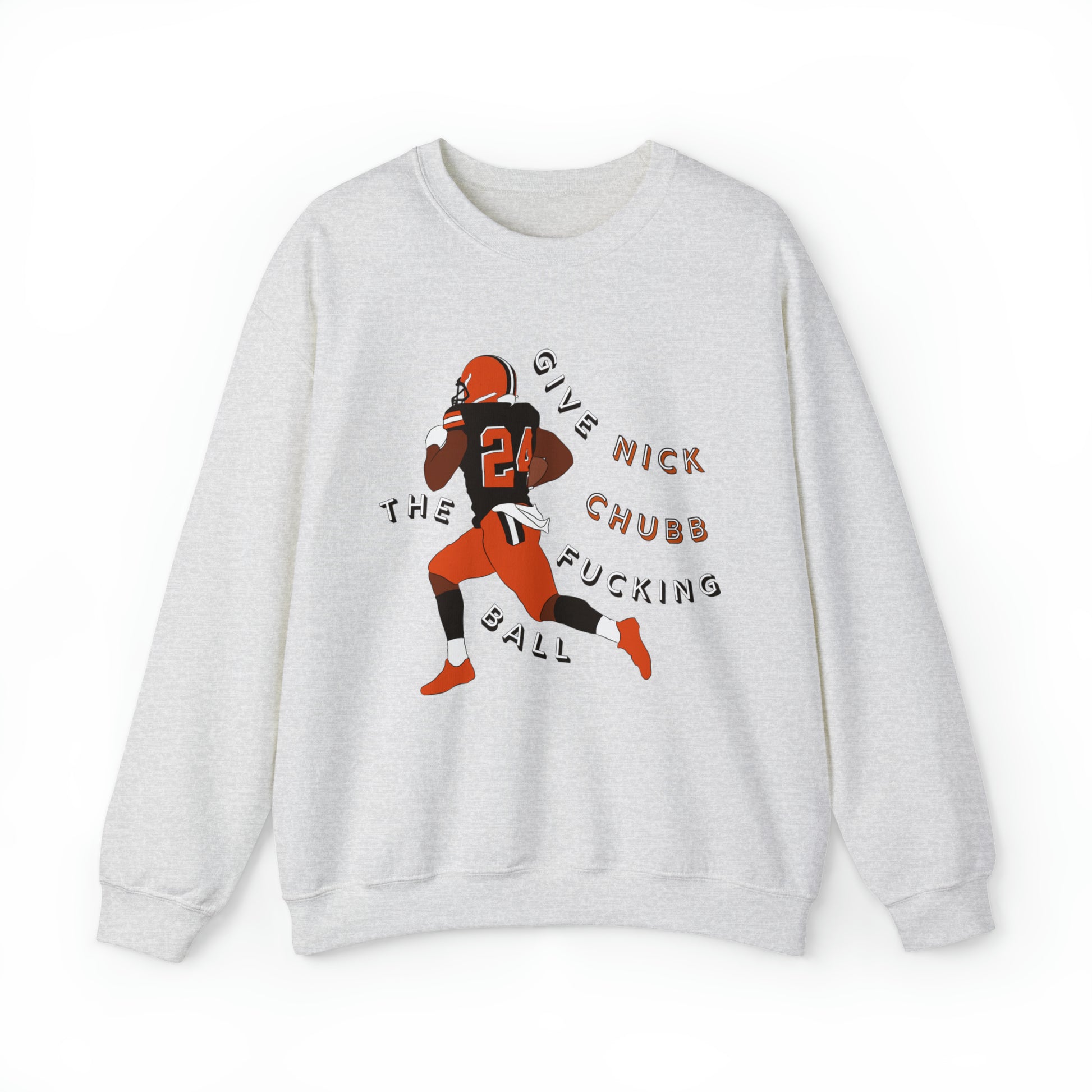 Nick Chubb Sweatshirt - Cleveland Browns Crewneck Sweatshirt - Vintage Oversized Browns Crewneck - NFL Football Sweatshirt