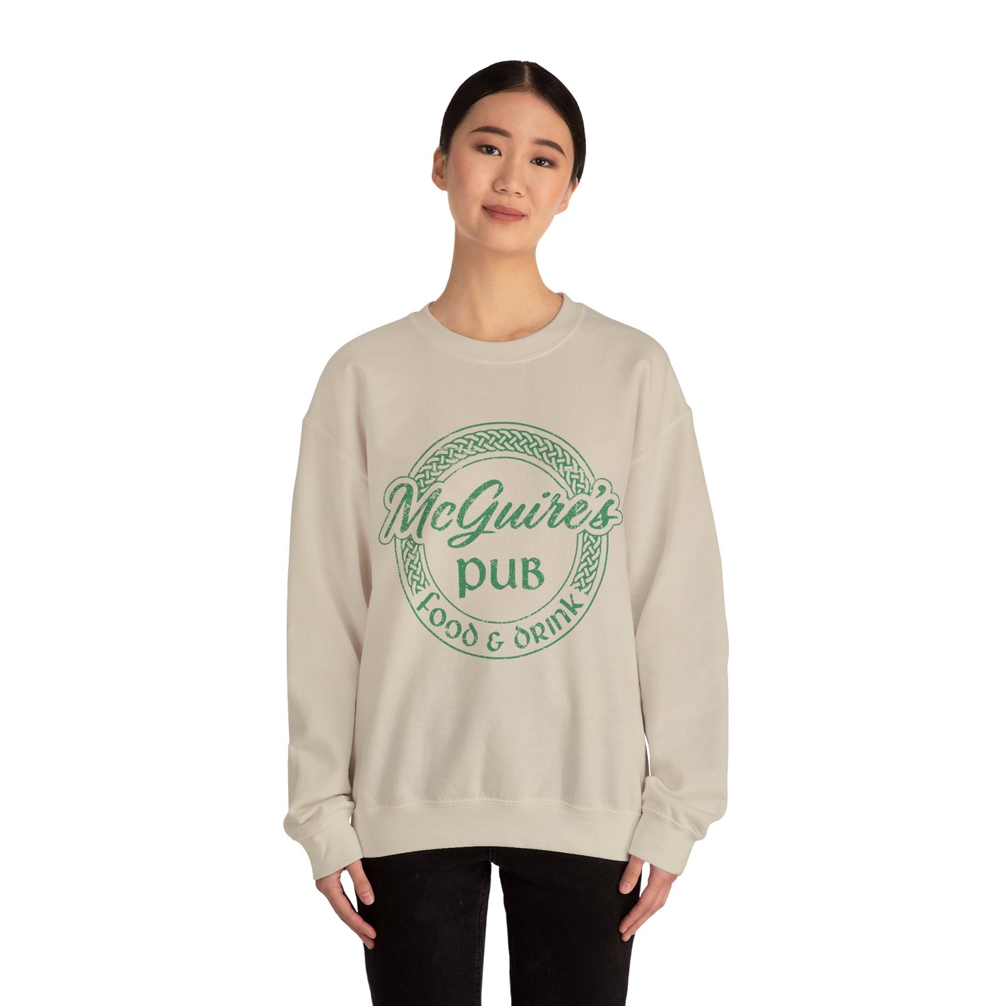 McGuire's Pub Logo Sweatshirt — Irish Pub St. Patrick's Day Crewneck